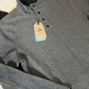 Prana Men’s Leonidas Long Sleeve Henley NWT - Large